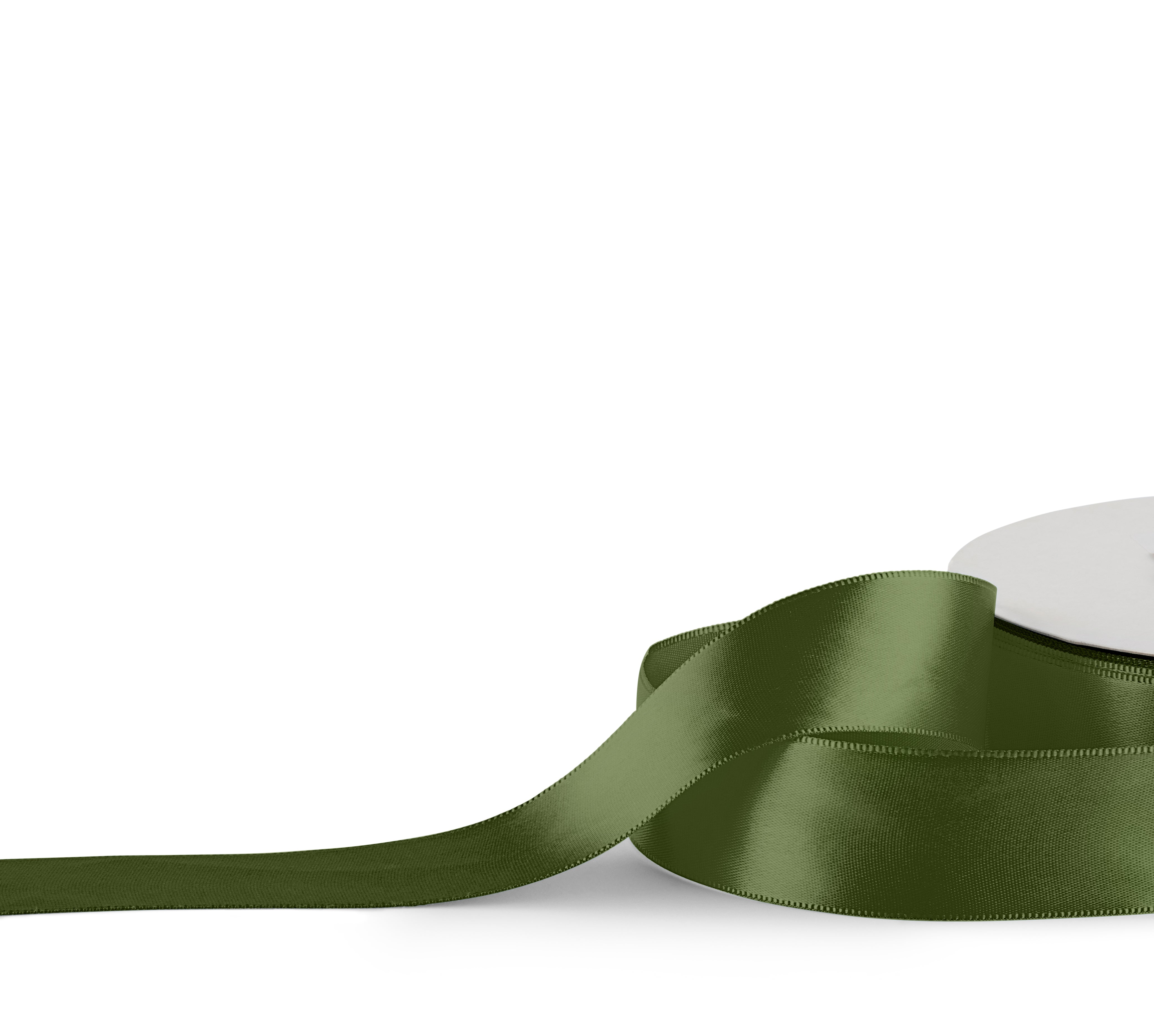 Premium single faced Satin Ribbon 25mm x 30m - Moss