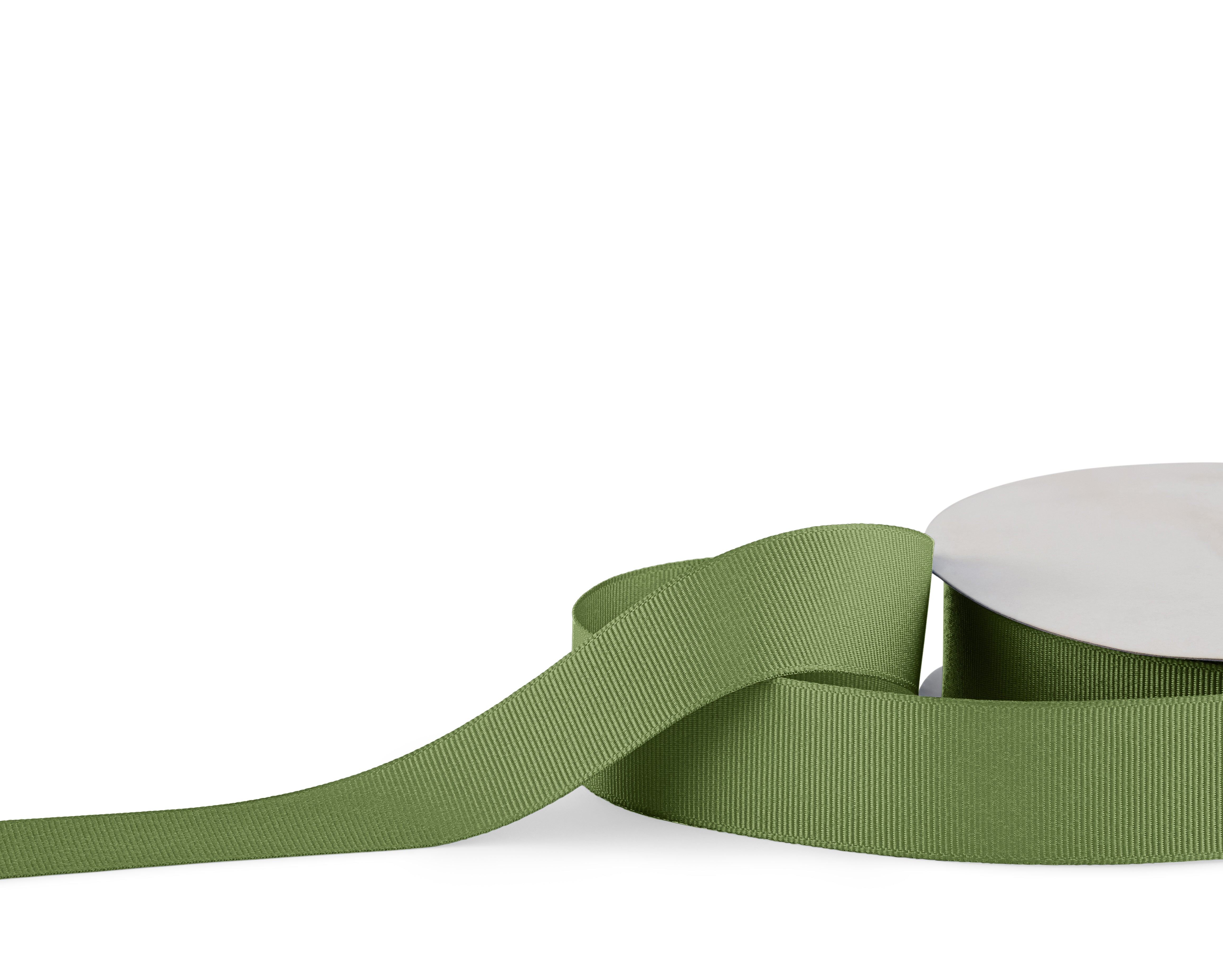 Premium Grosgrain Ribbon 25mm x 30m - Spring Moss