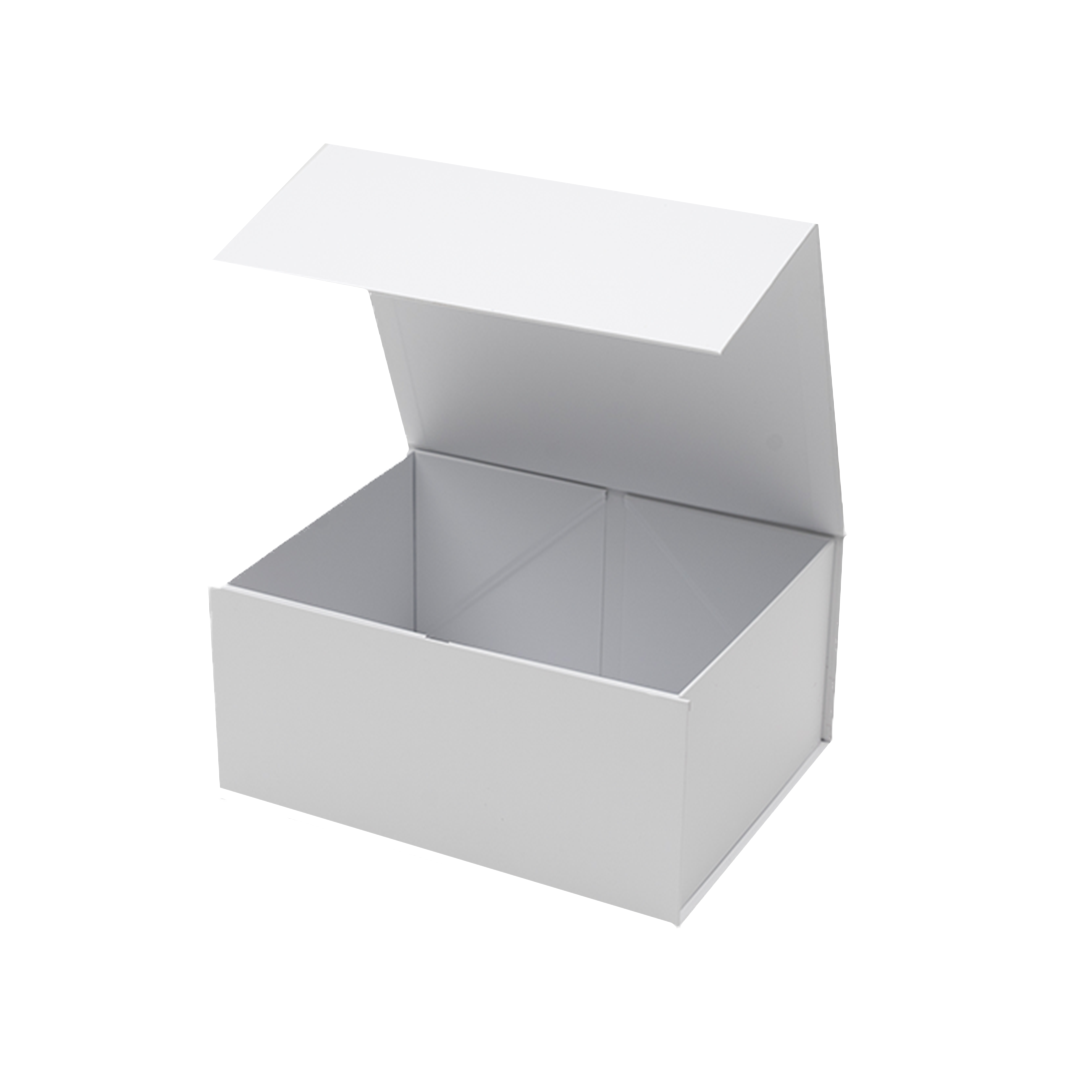 Hamper Box, Deep, Medium Emboss Magnetic Closure 270x210x130mm, Matt White Custom Print