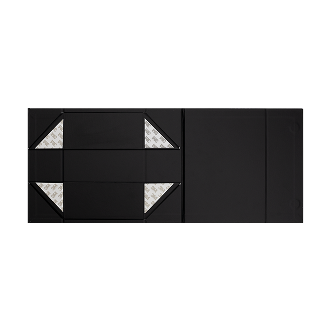 Gift Box, Low Line, Small Emboss Magnetic Closure 220x160x75 mm, Matt Black Custom Print