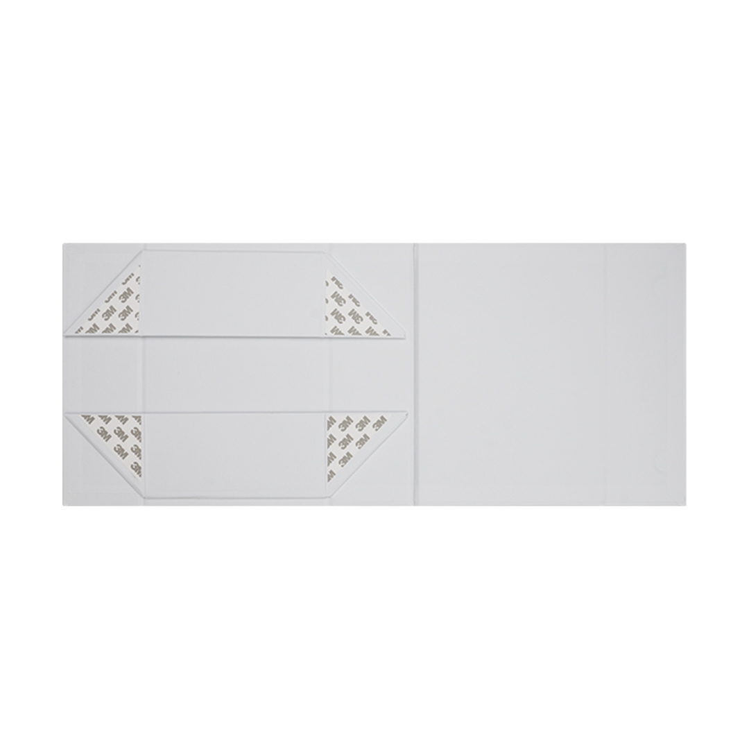 Gift Box, Low Line, Small Emboss Magnetic Closure 220x160x75 mm, Matt White Custom Print