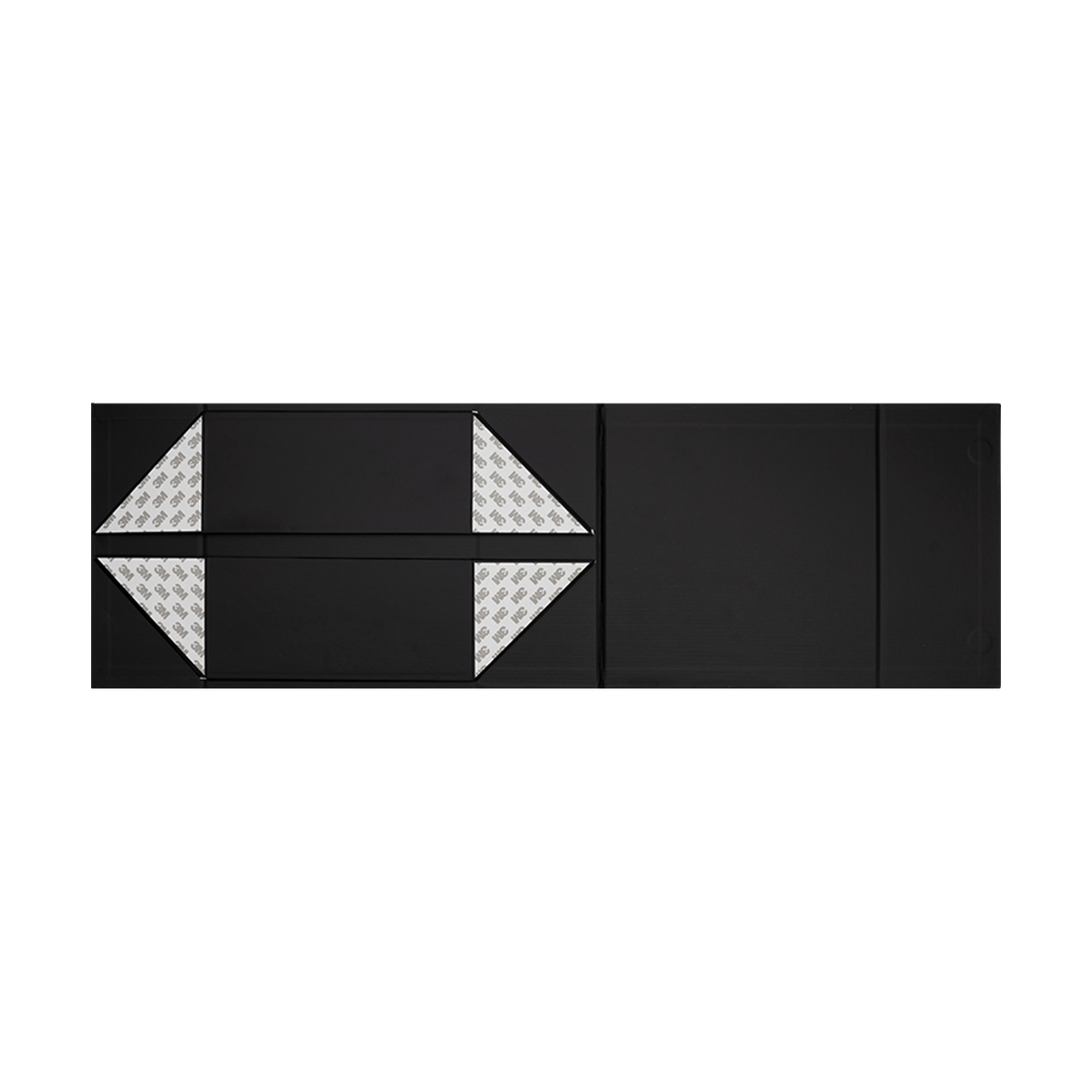 Gift Hamper Box, Medium Emboss Magnetic Closure 220x220x100mm, Matt Black Custom Print