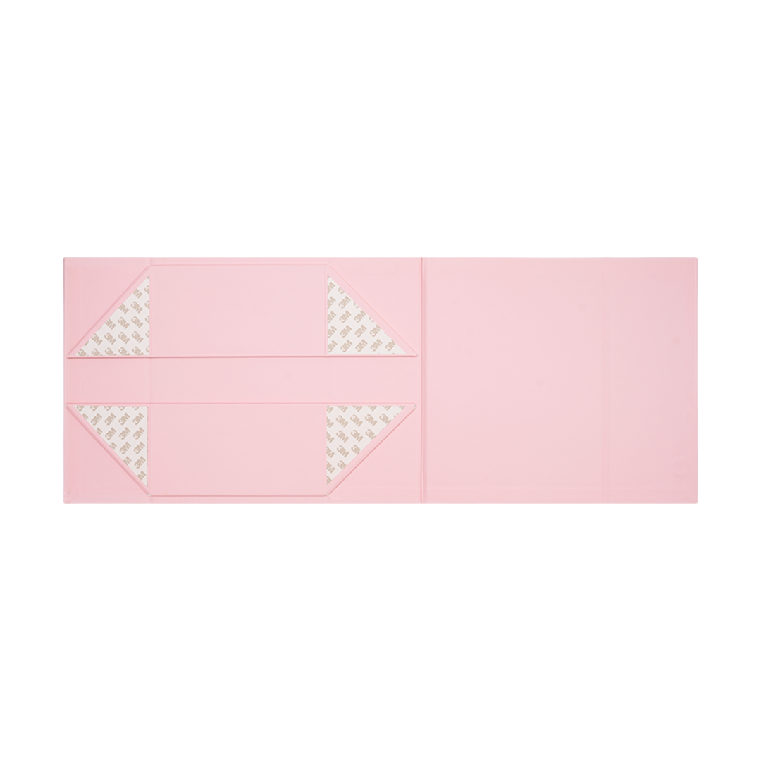 Hamper Box, Rectangle, Emboss Magnetic Closure Small, Matt Pastel Pink Custom Print