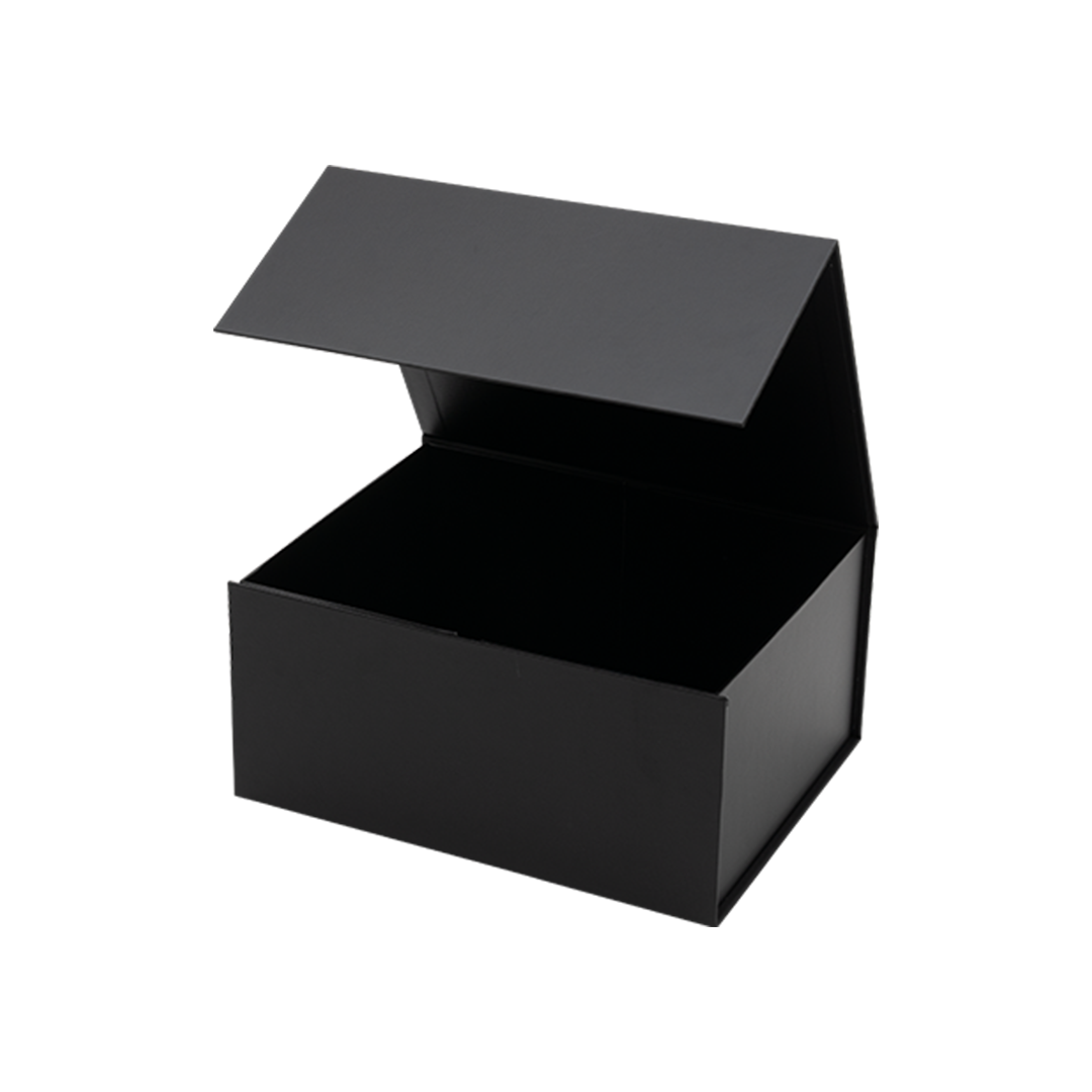Hamper Box, Deep, Medium Emboss Magnetic Closure 270x210x130mm, Matt Black Custom Print