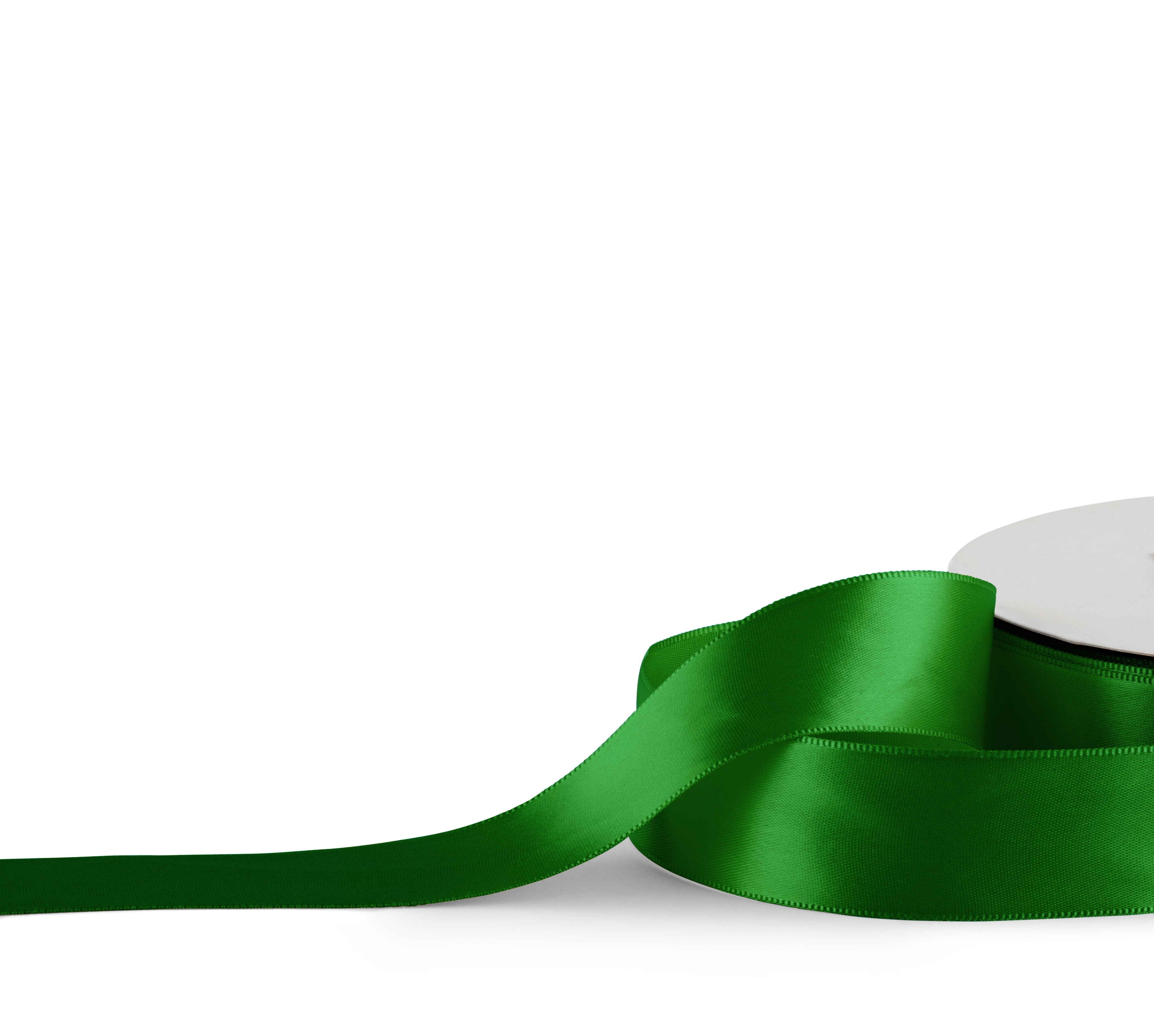 Premium single faced Satin Ribbon 25mm x 30m - Emerald Green