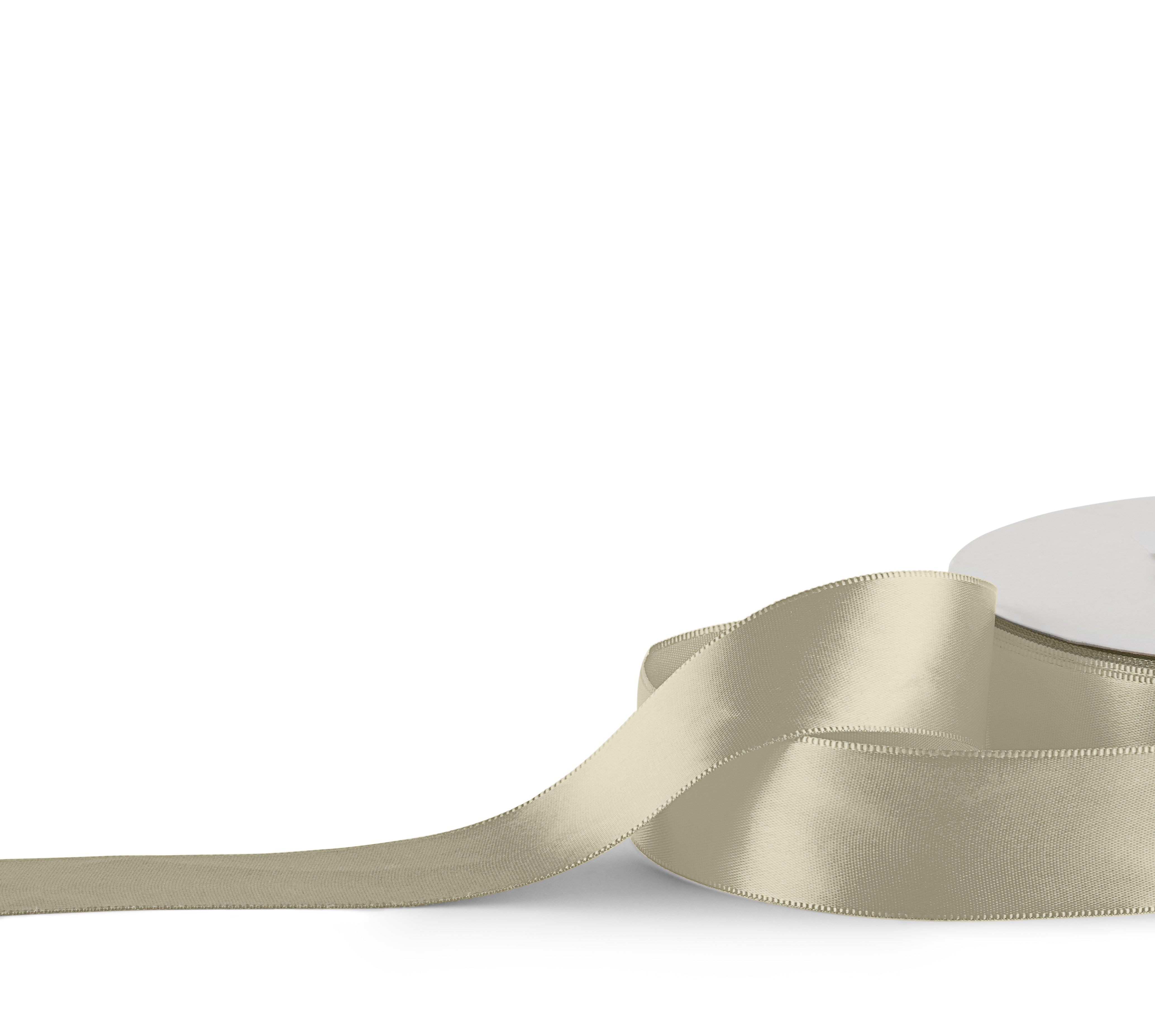 Premium single faced Satin Ribbon 25mm x 30m - Ivory