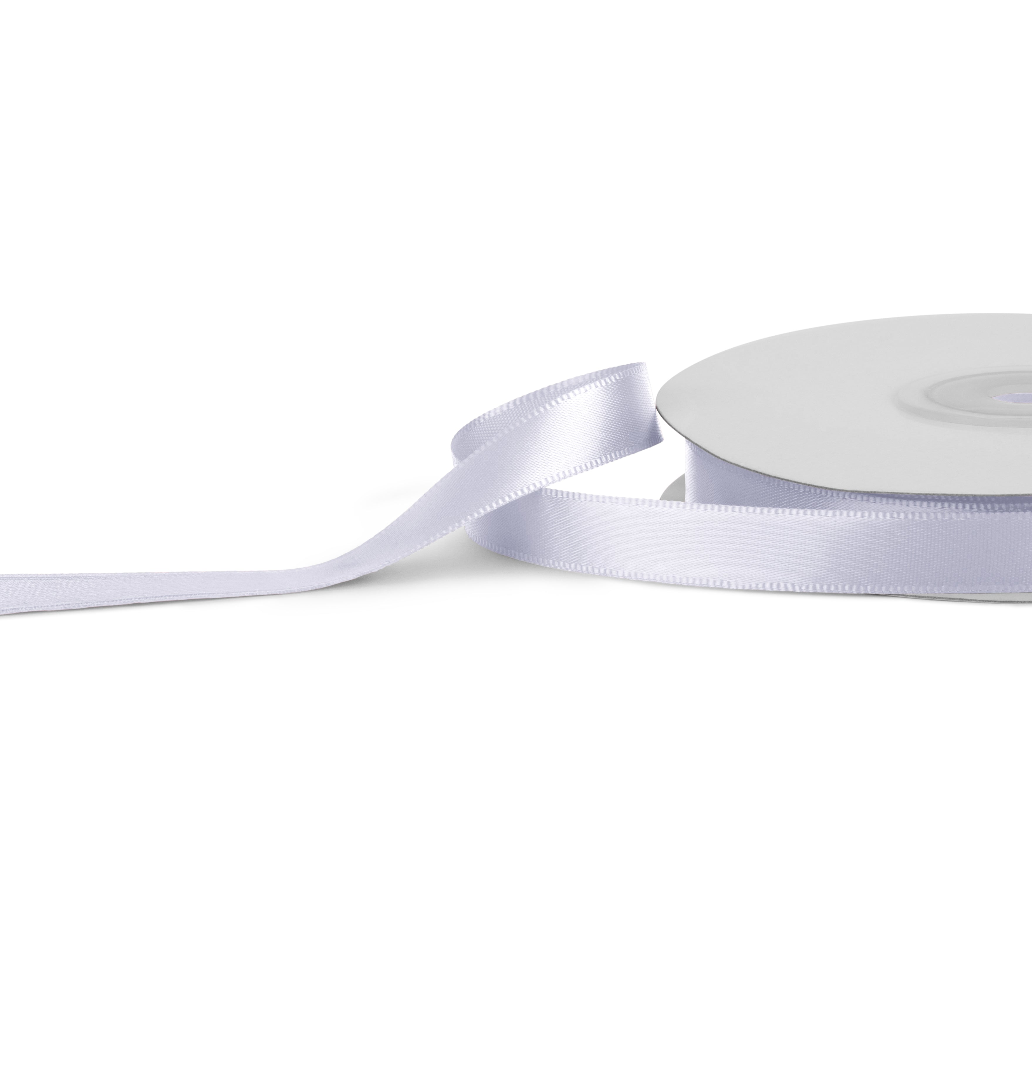 Premium single faced Satin Ribbon 10mm x 30m - White