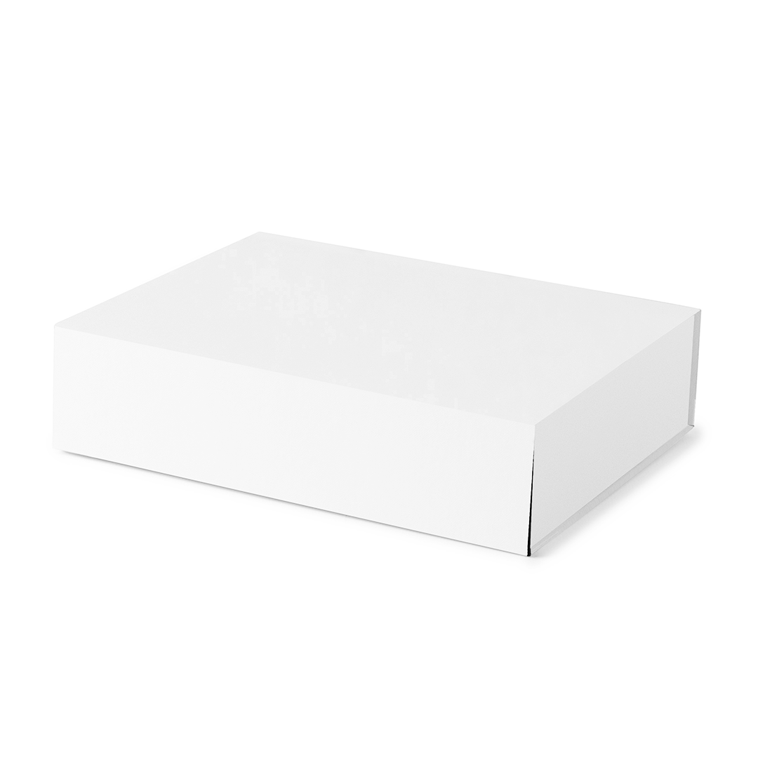 Hamilton Case Box 2 - Matt White Emboss Magnetic Closure