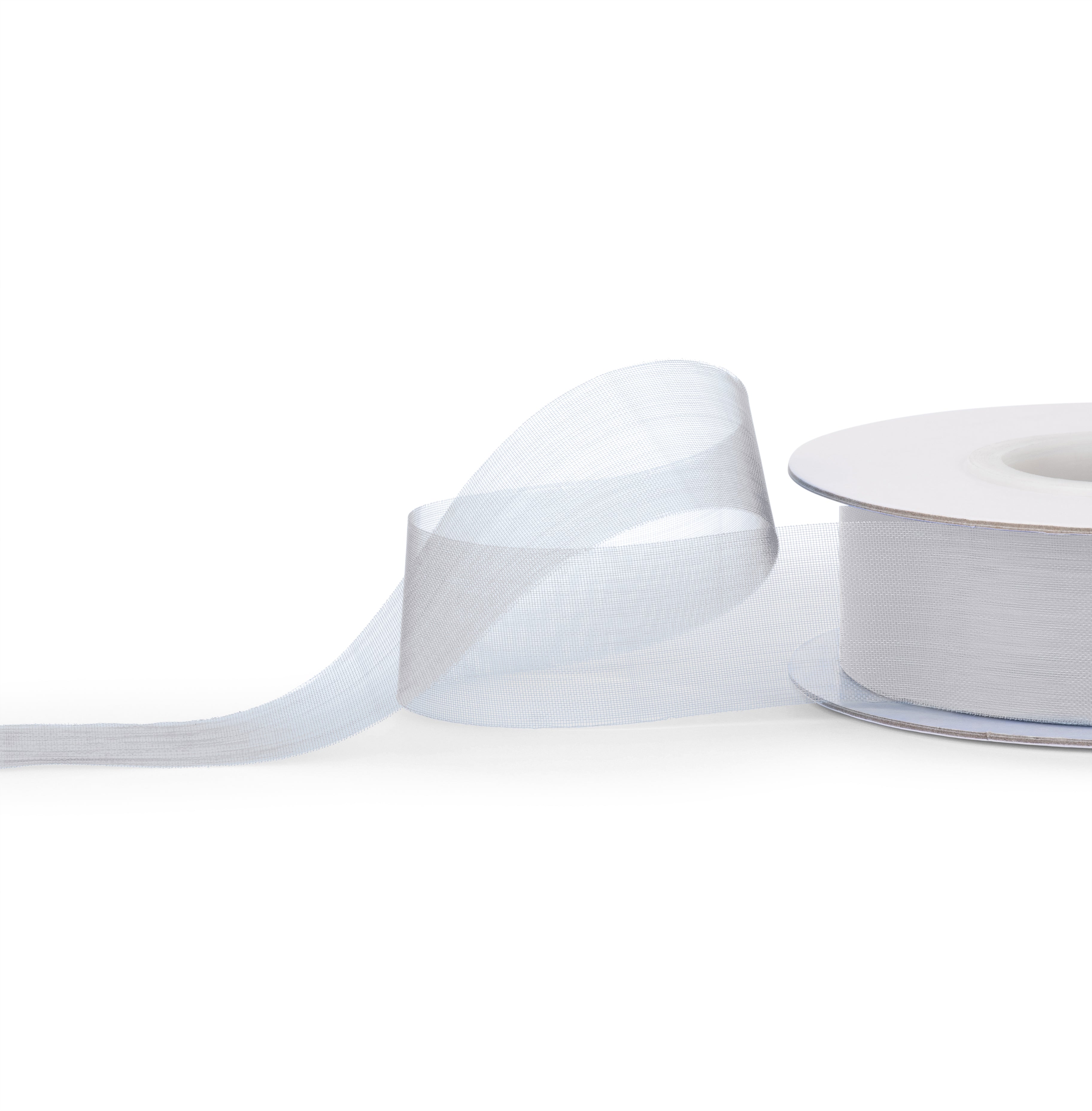 Cut Edge Premium Organza Ribbon 50mm x 50 metres - White