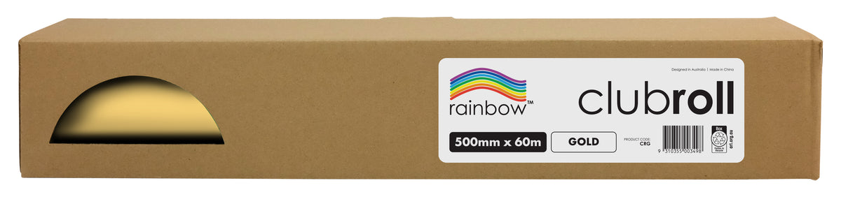Rainbow Gold Paper 80GSM 38MM 500MM X 60M