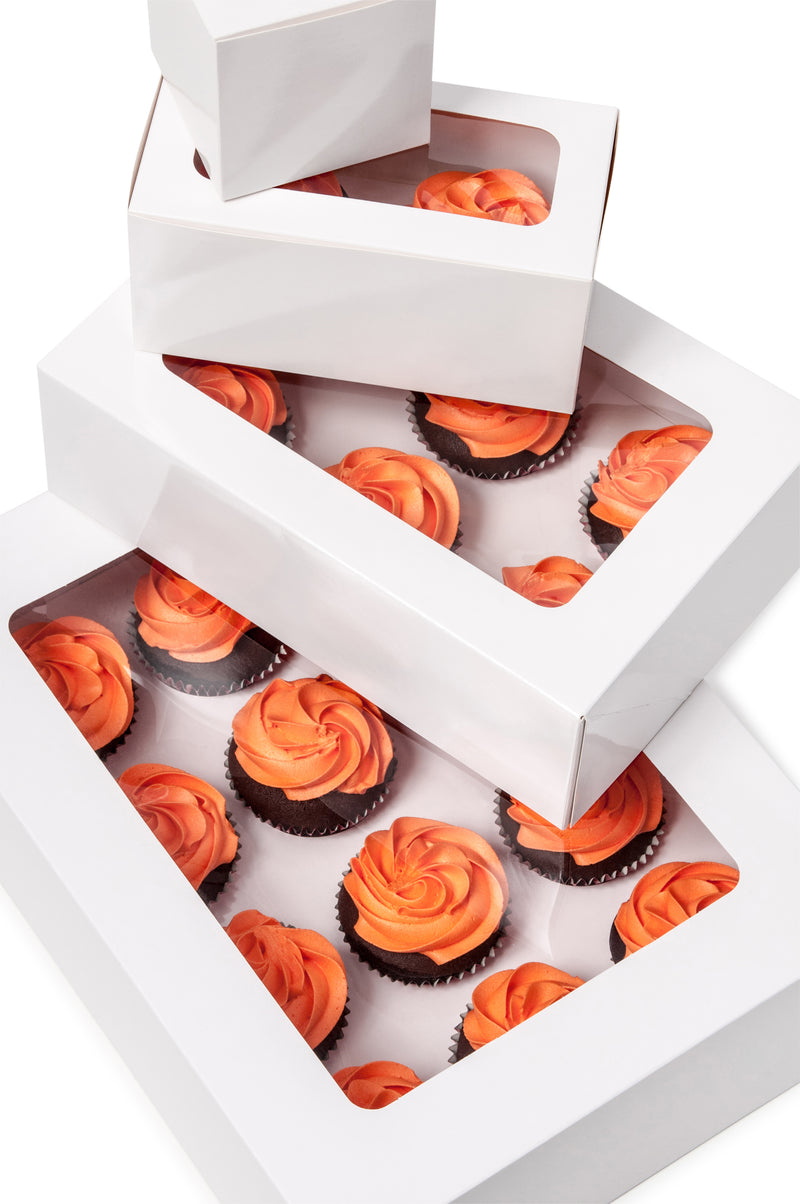 12 Cupcake Box - Gloss White