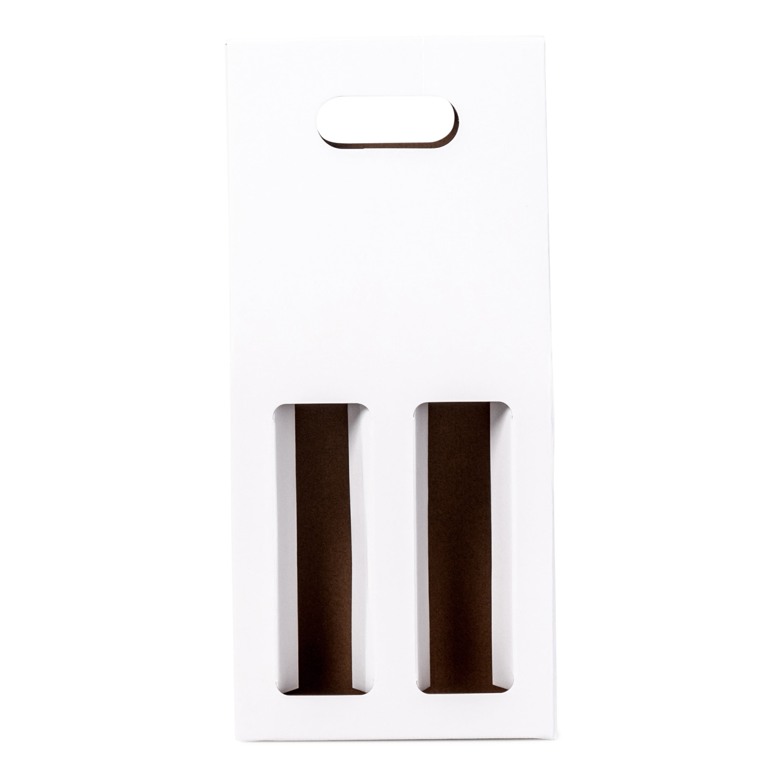 2 Bottle Gable Top Wine Box - Gloss White