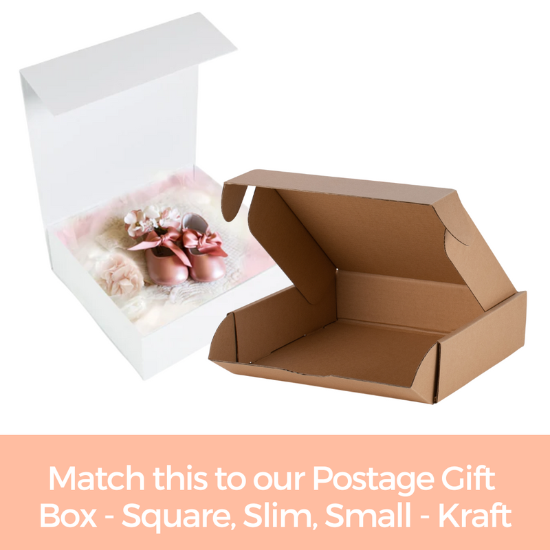 Gift Box Square Slim - Magnetic Closure Medium, Matt White