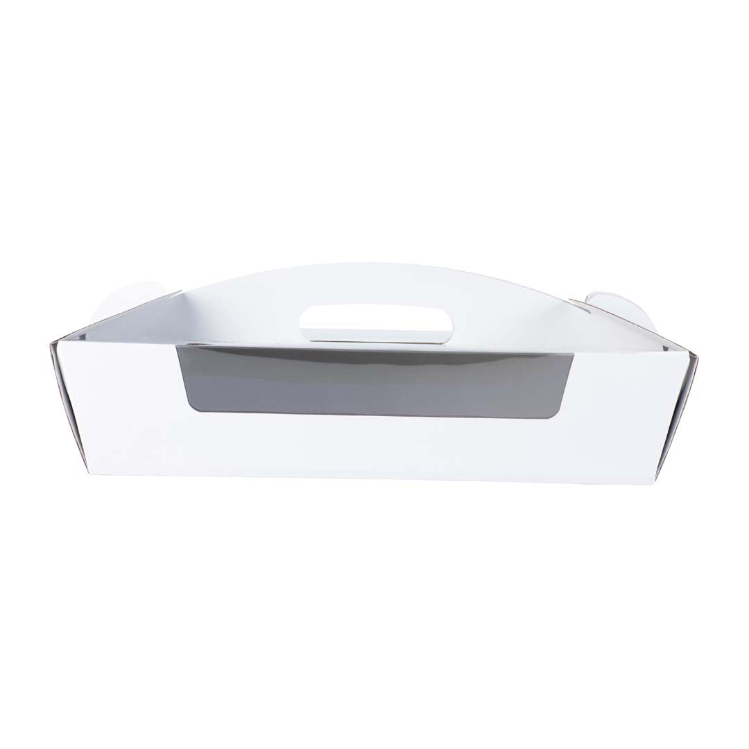 Catering Hamper Carry Box - Window - Large - Gloss White  - Sample