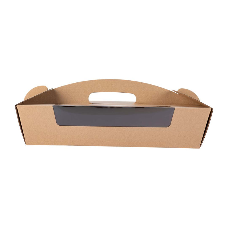 Catering Hamper Carry Box - Window - Large - Kraft