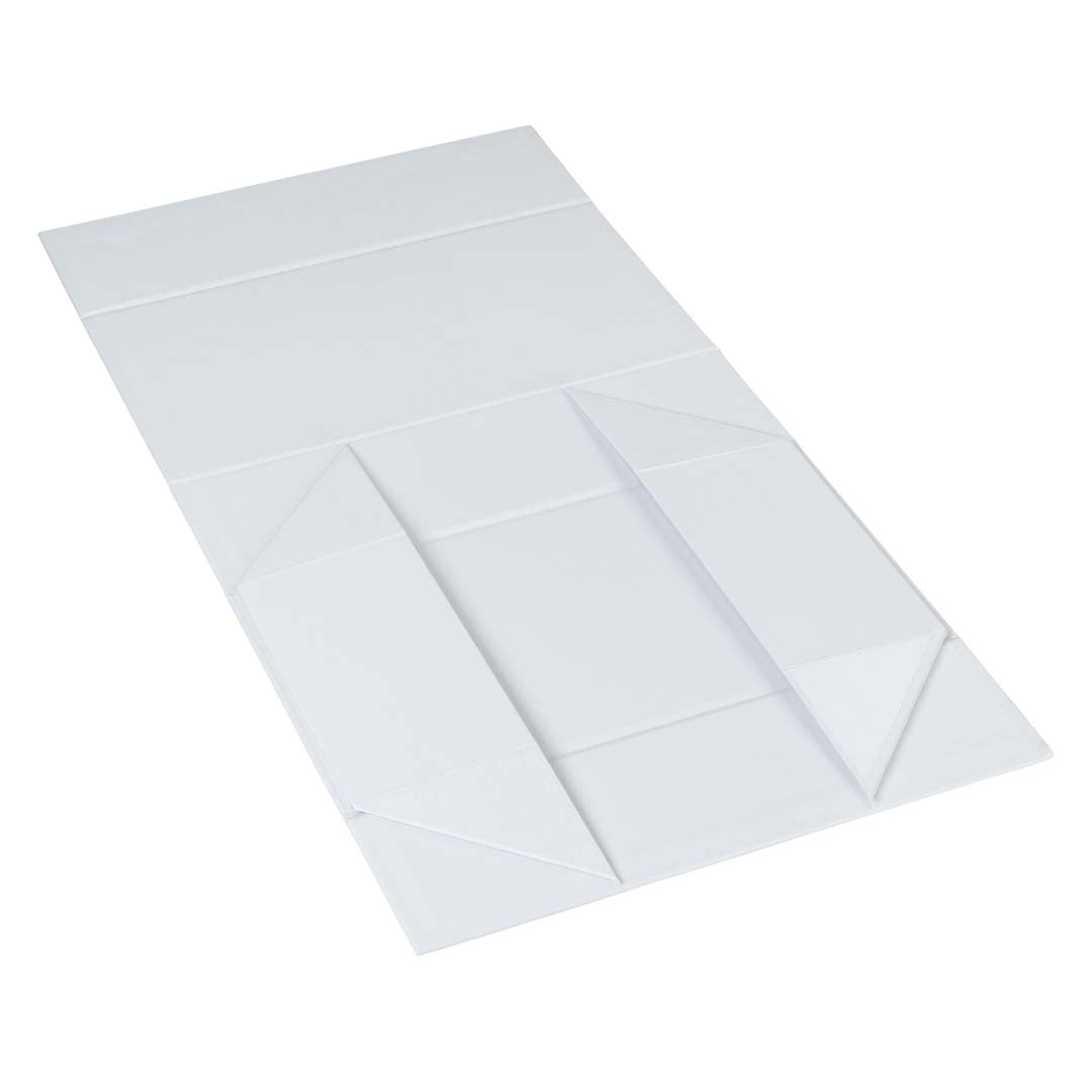 Hamper Box - Rectangle, Magnetic Closure Medium, Matt White Custom Print