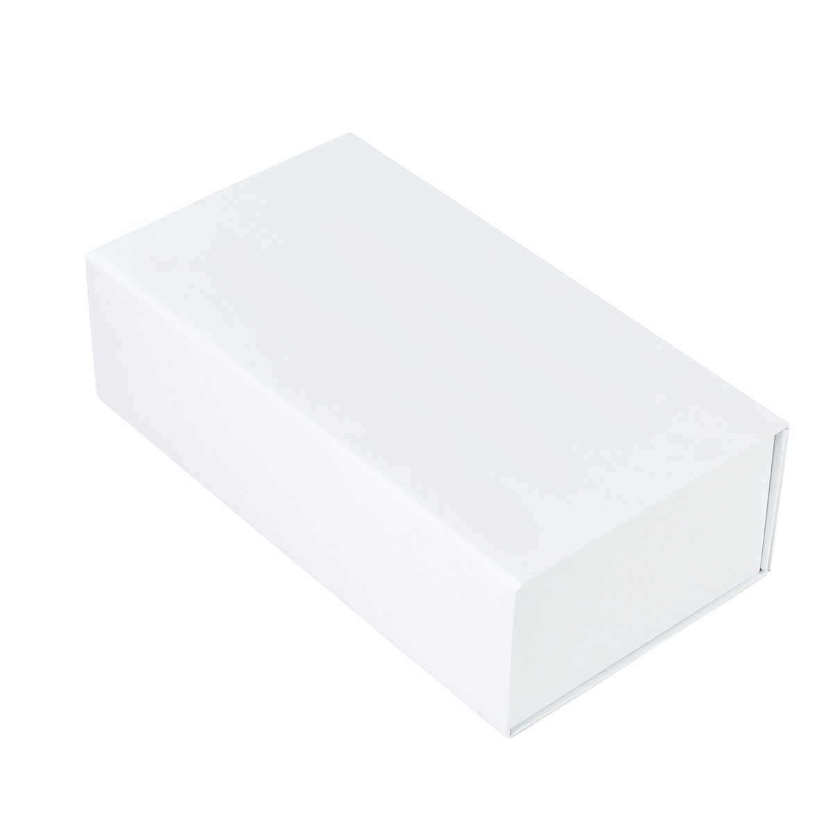 Wine Box - Two Bottle Insert, Magnetic Closure, Matt White Custom Print