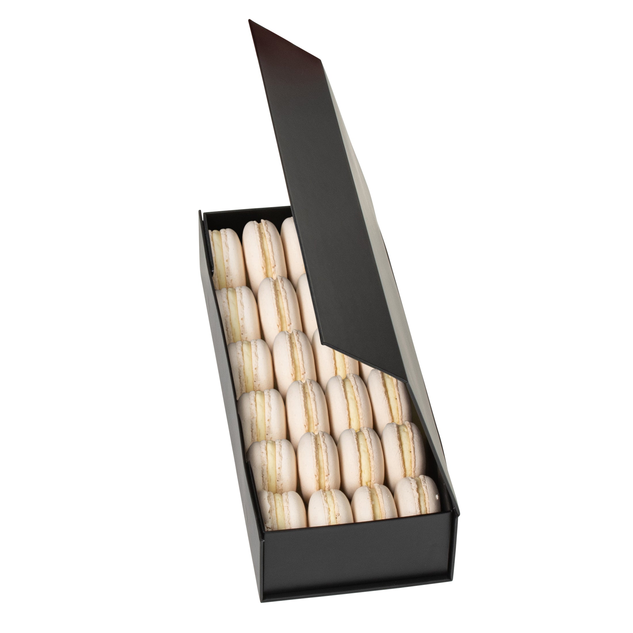 Gift Box - Rectangle Slim, 24 Macaron, Magnetic Closure, Matt Black Custom Print