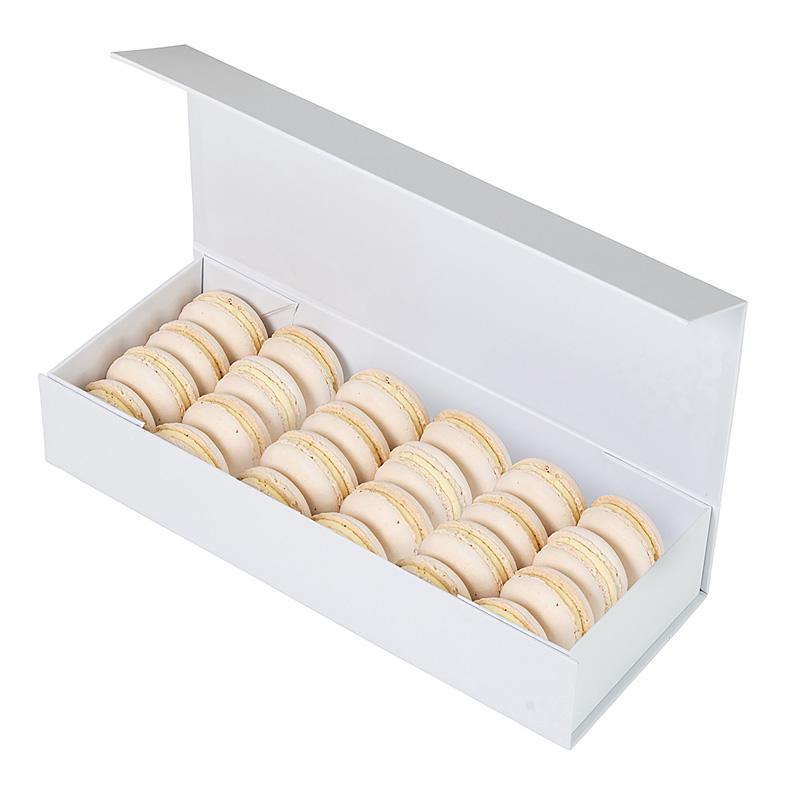 Gift Box - Rectangle Slim, 24 Macaron, Magnetic Closure, Matt White - Sample