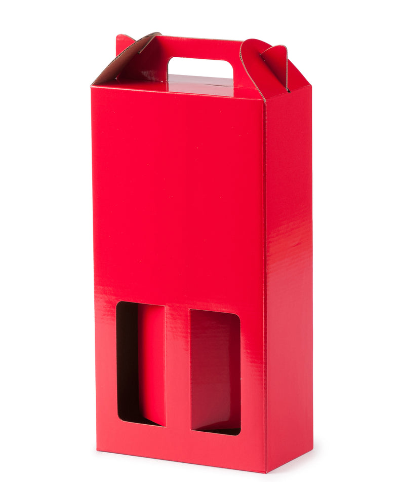 Double Wine Box - Gloss Red