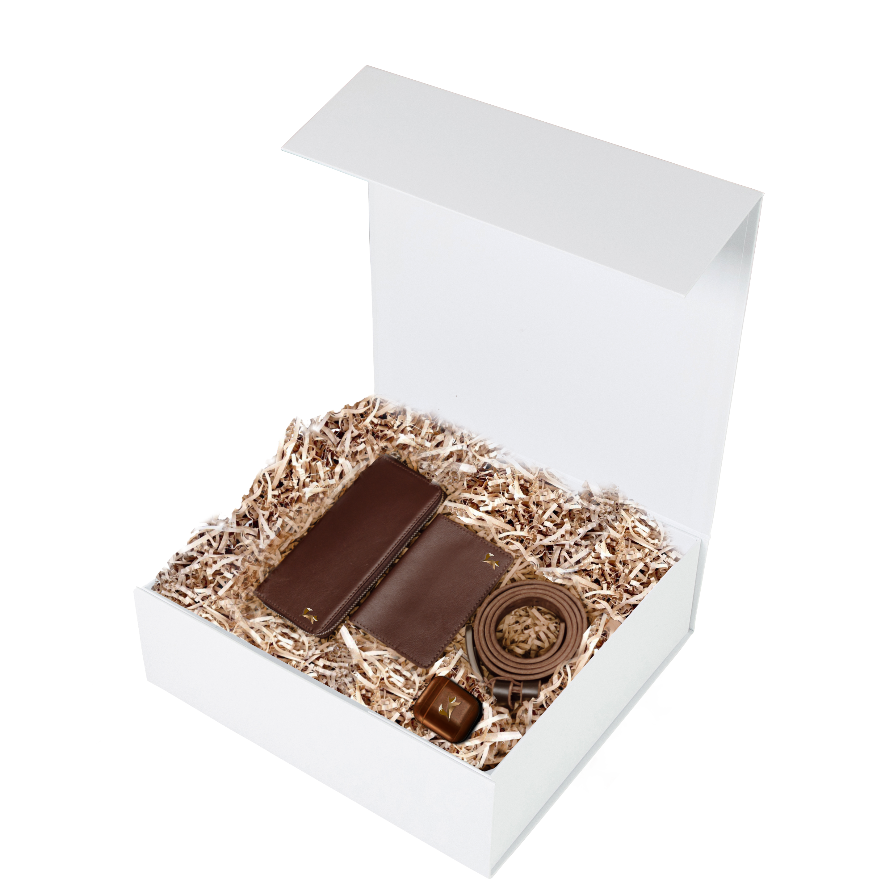 Gift Box Square Slim - Magnetic Closure Small, Matt White Custom Print