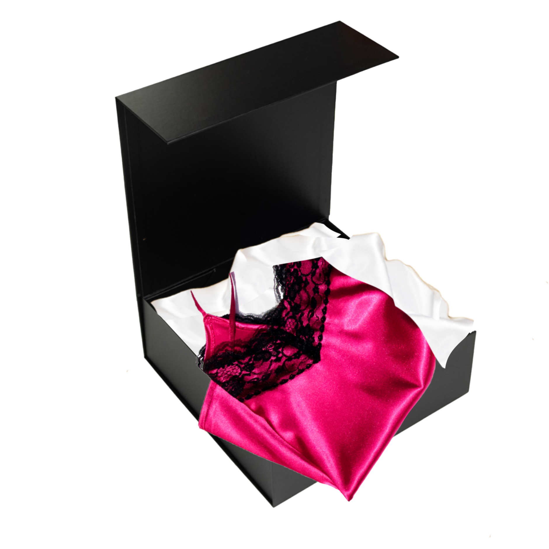 Hamper Box - Rectangle, Magnetic Closure Large, Matt Black Custom Print