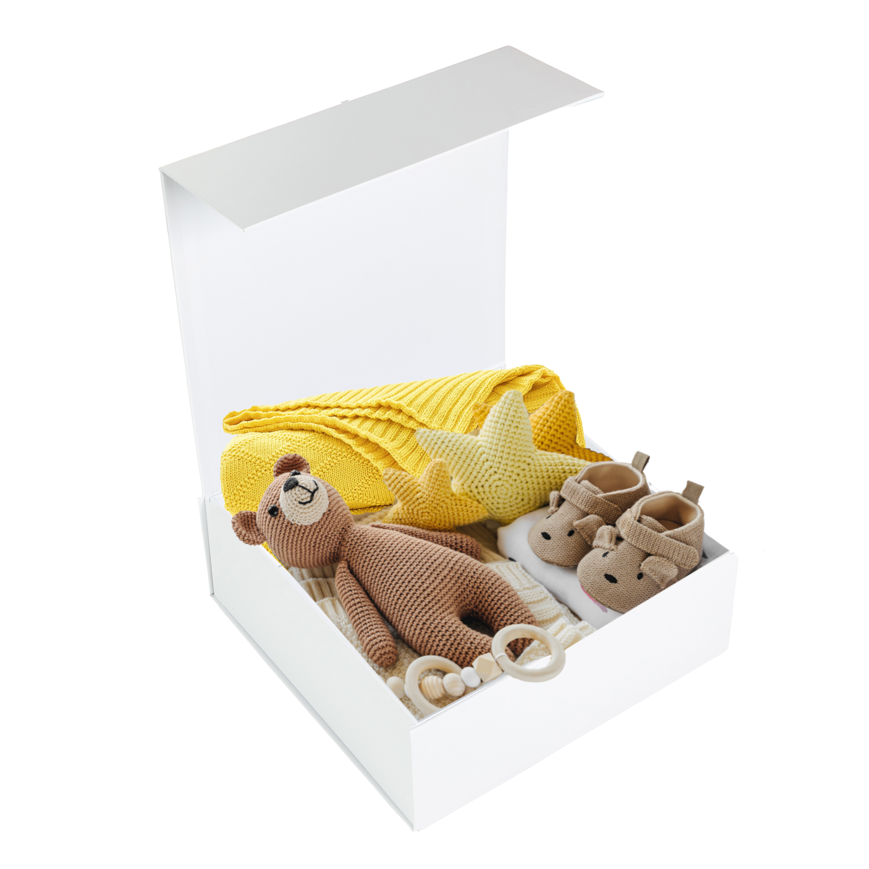 Hamper Box - Square, Magnetic Closure Large, Matt White - Sample