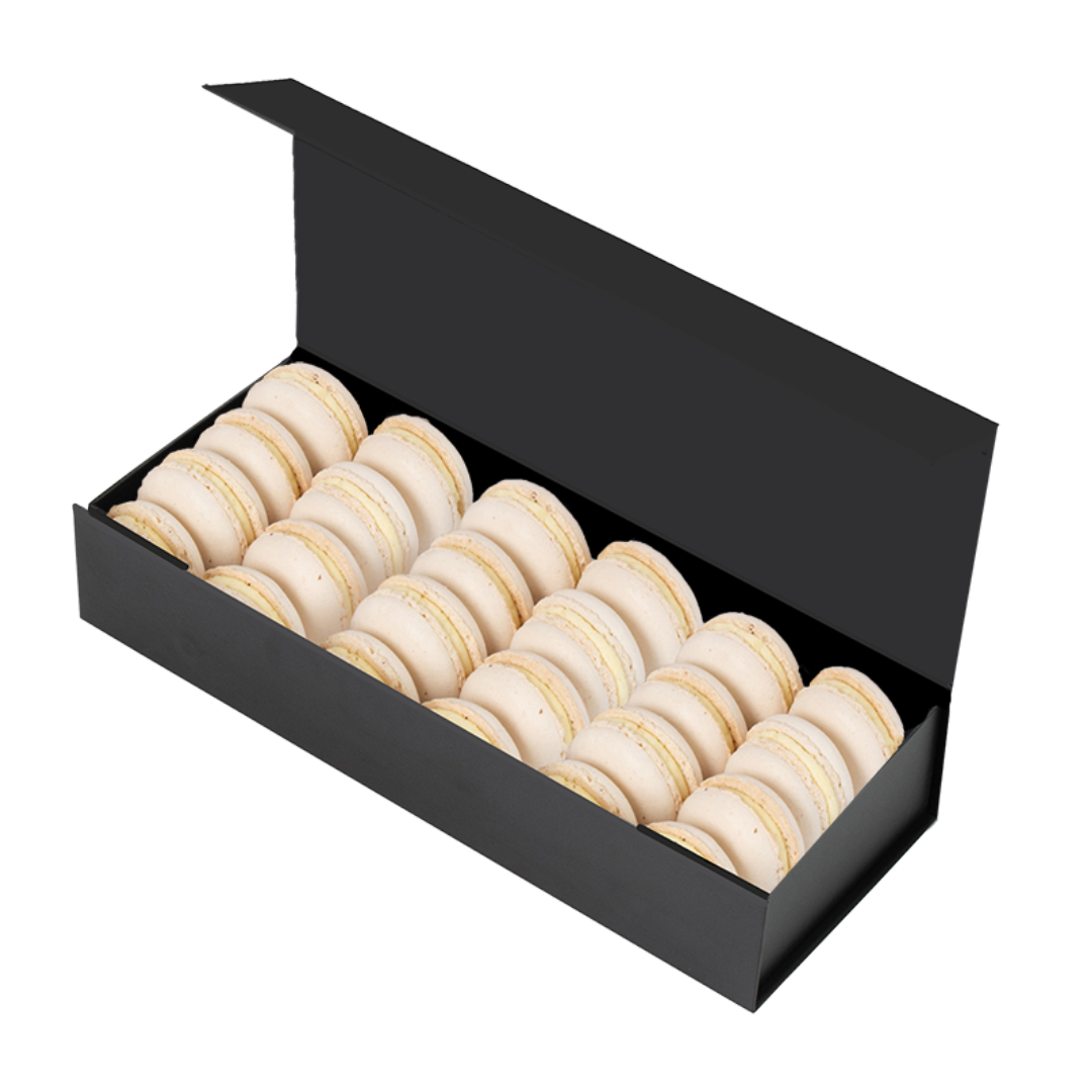 Gift Box - Rectangle Slim, 24 Macaron, Magnetic Closure, Matt Black Custom Print