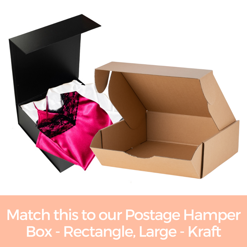 Hamper Box - Rectangle, Magnetic Closure Large, Matt Black