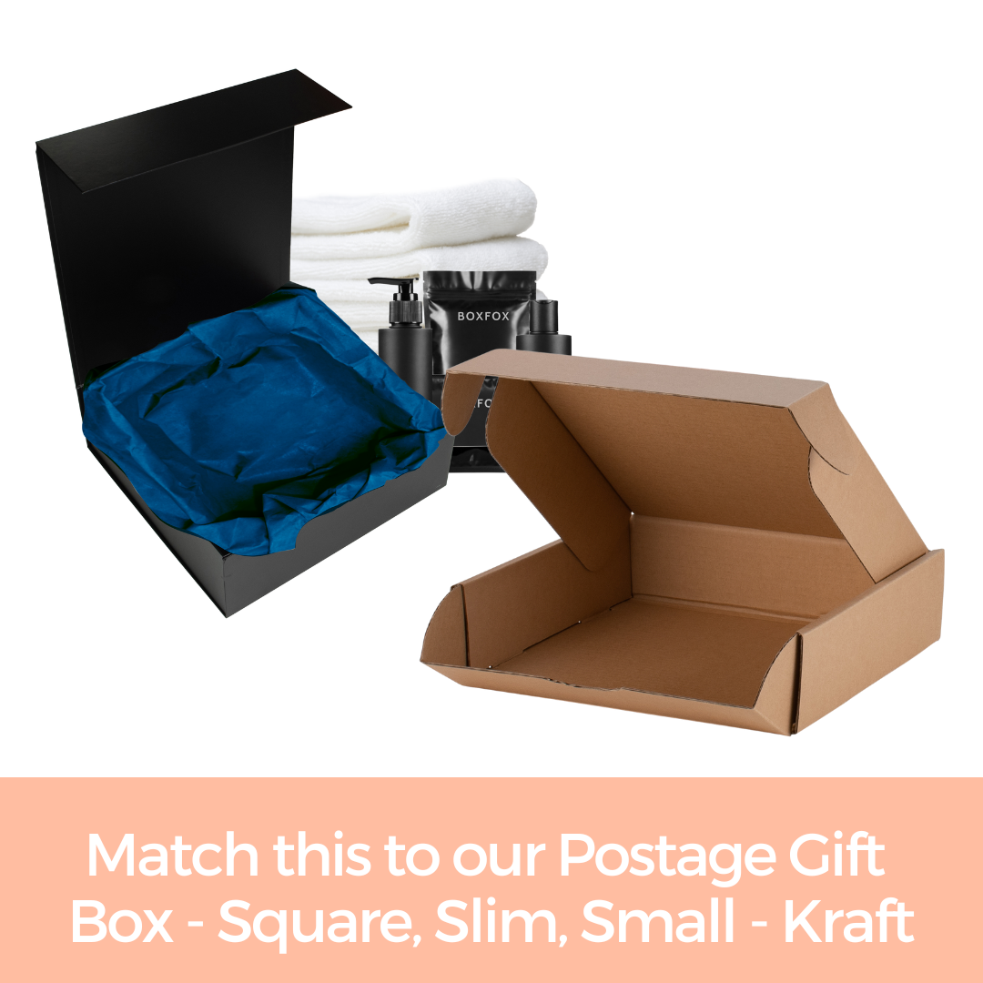 Gift Box Square Slim - Magnetic Closure Medium, Matt Black Custom Print