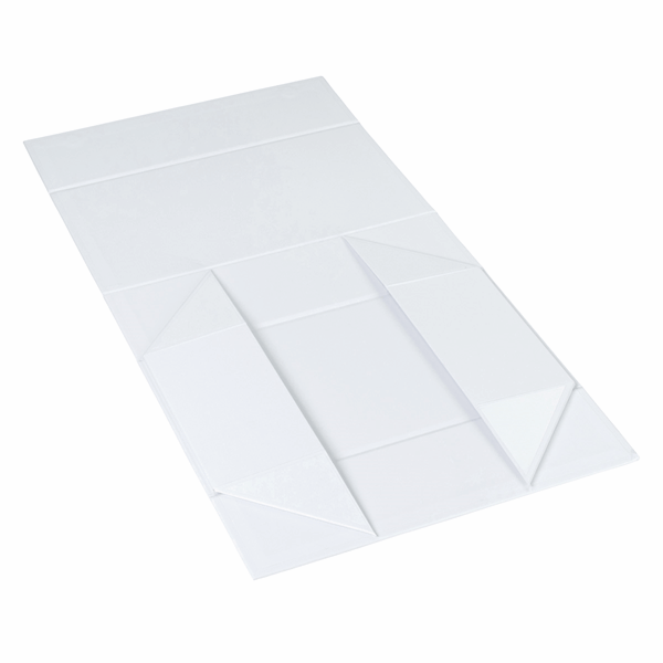 Hamper Box - Rectangle, Magnetic Closure Medium, Matt White - Sample