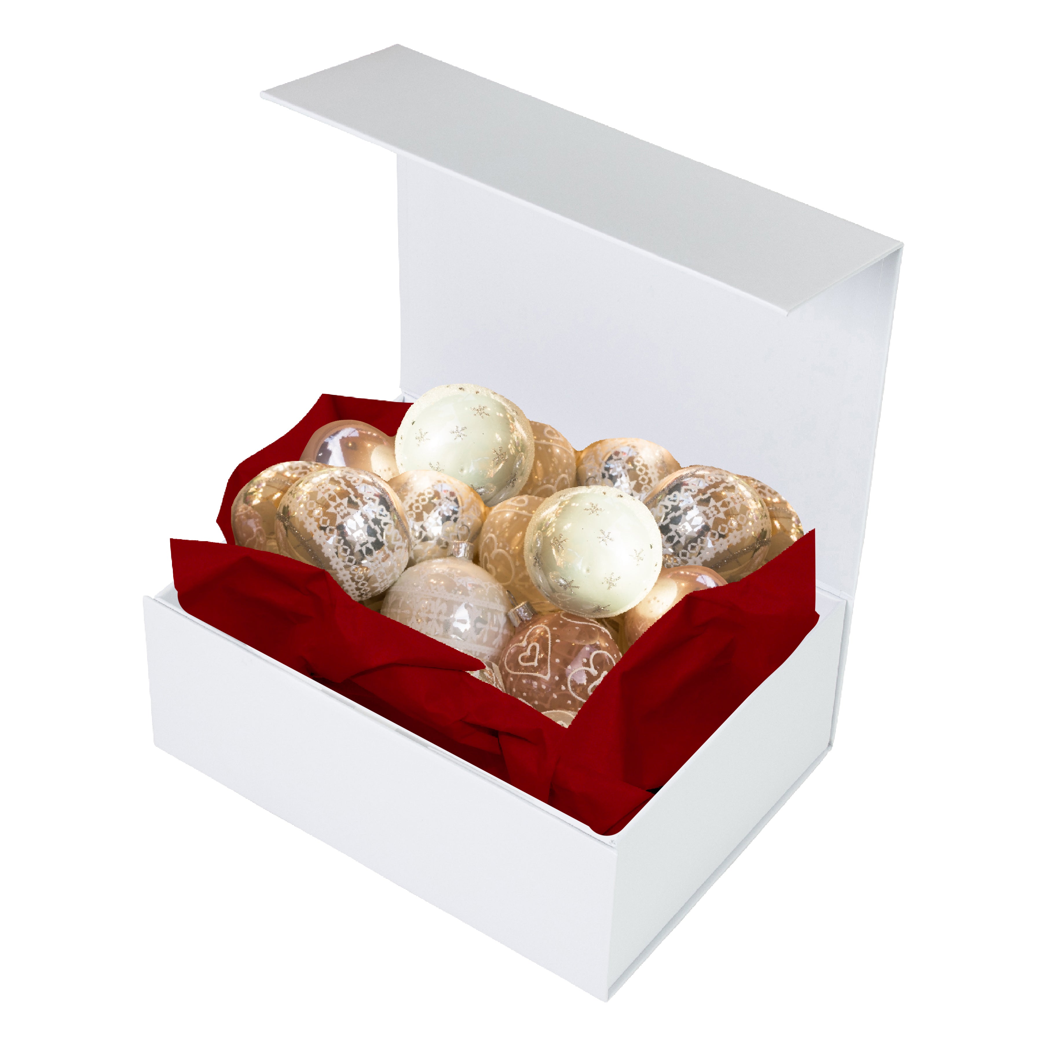 Hamper Box - Rectangle, Magnetic Closure Small, Matt White - Sample