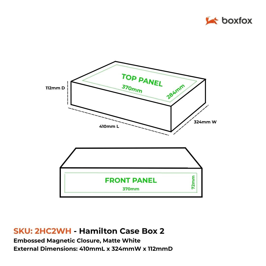Hamilton Case Box 2 - Matt Kraft Magnetic Closure Custom Print