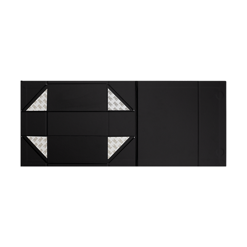 Gift Box, Low Line, Small Emboss Magnetic Closure 220x160x75 mm, Matt Black