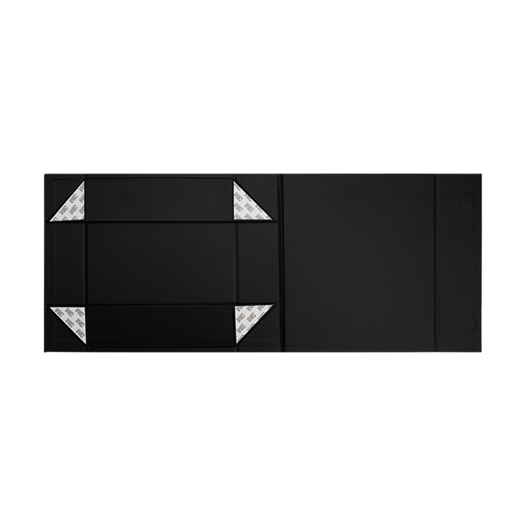 Gift Box, Low Line, Small Emboss Magnetic Closure 245x215x63mm, Matt Black