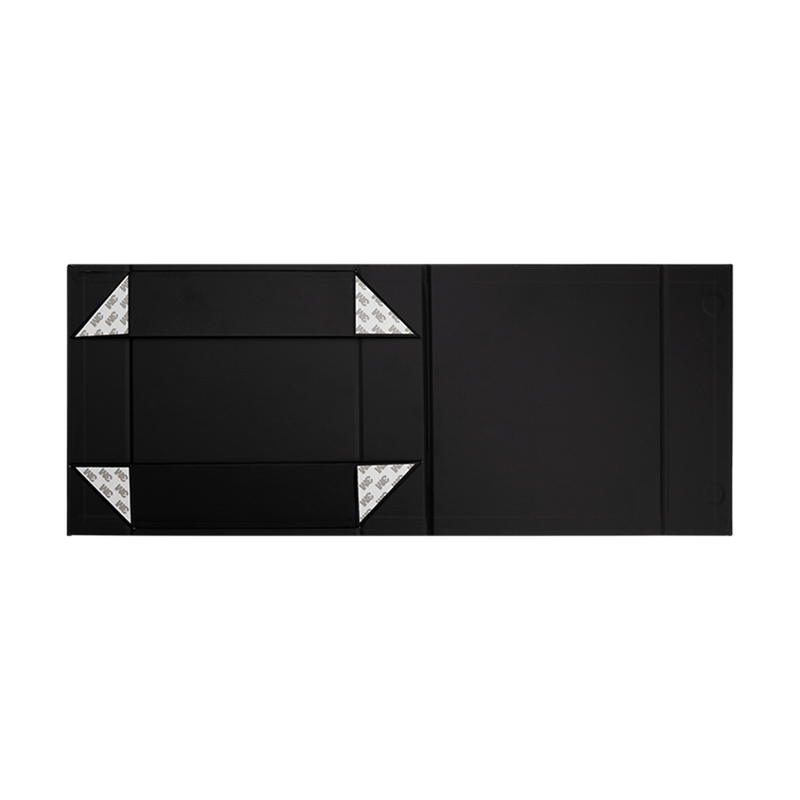Gift Box, Low Line, Small Emboss Magnetic Closure 245x215x63mm, Matt Black