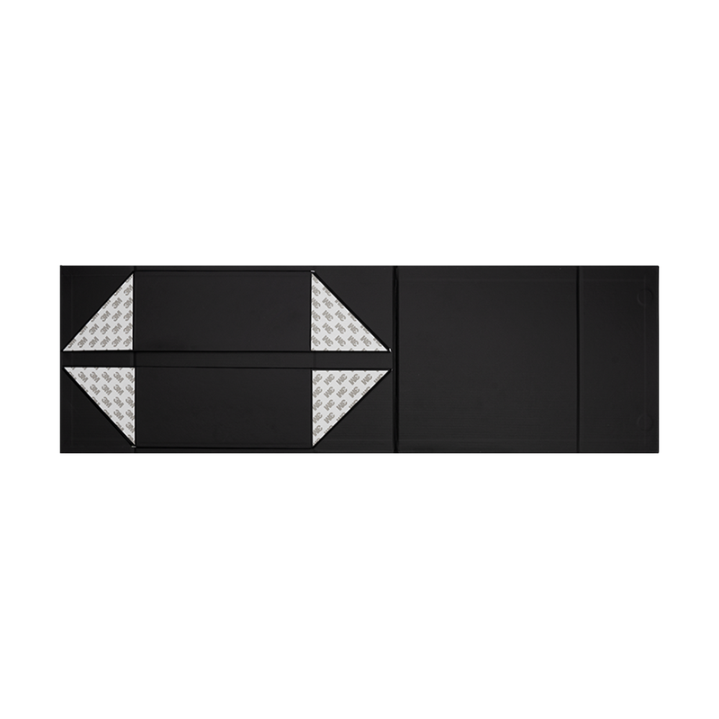 Gift Hamper Box, Medium Emboss Magnetic Closure 220x220x100mm, Matt Black
