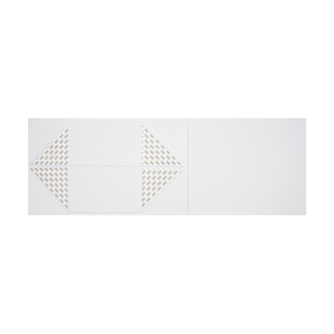 Hamper Box, Deep, Medium Emboss Magnetic Closure 270x210x130mm, Matt White - Sample