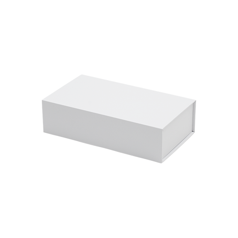 Gift Box, Low Line, Medium Emboss Magnetic Closure 265x140x70mm, Matt White - Sample