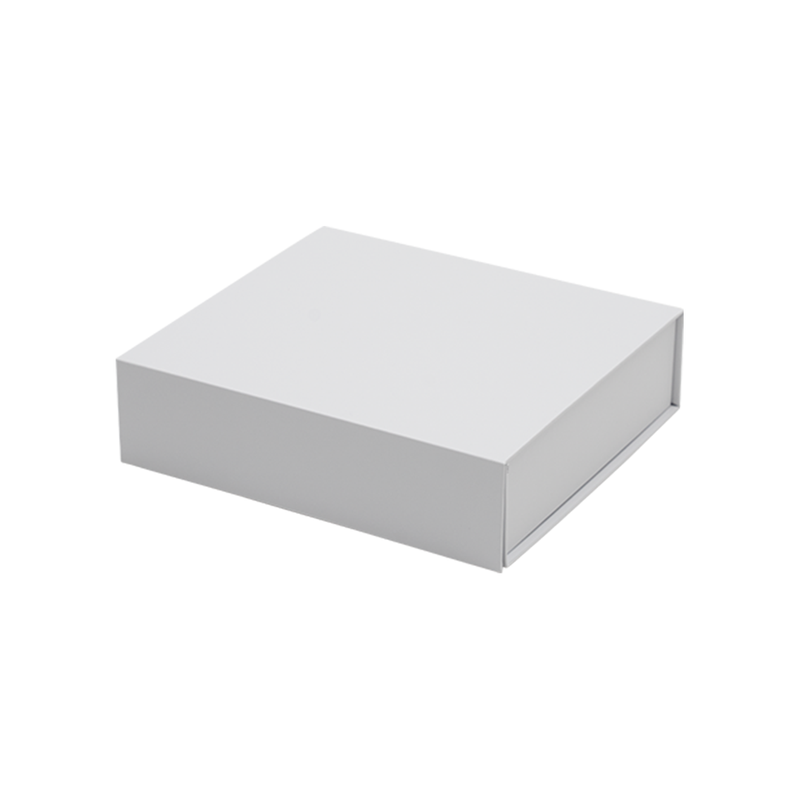 Gift Box, Low Line, Small Emboss Magnetic Closure 245x215x63mm, Matt White - Sample