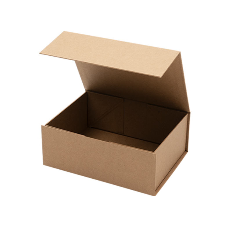 Hamper Box, Rectangle, Emboss Magnetic Closure Small, Matt Kraft