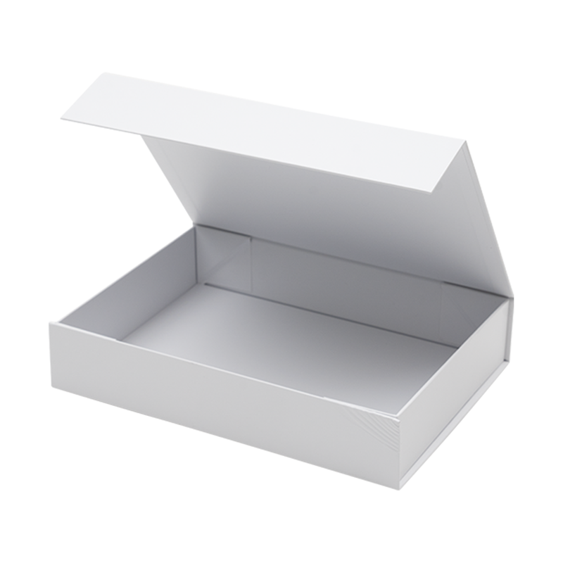 Gift Hamper Box, Low Line, Medium Emboss Magnetic Closure 330x236x65mm, Matt White - Sample