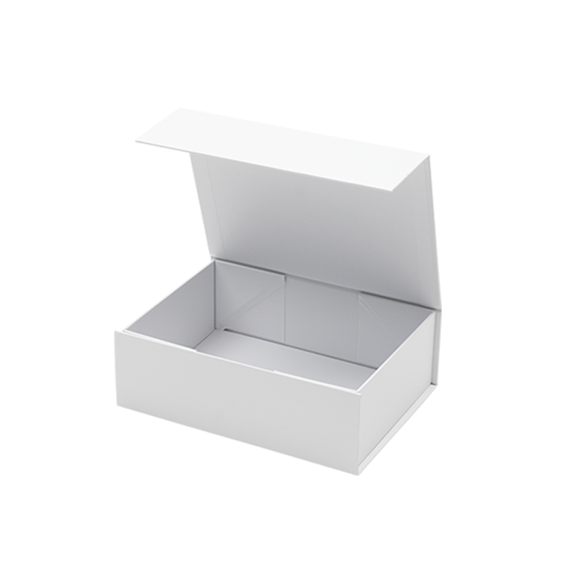 Gift Box, Low Line, Small Emboss Magnetic Closure 220x160x75 mm, Matt White - Sample