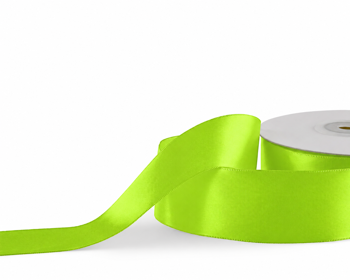 Premium single faced Satin Ribbon 38mm x 30m - Chartreuse