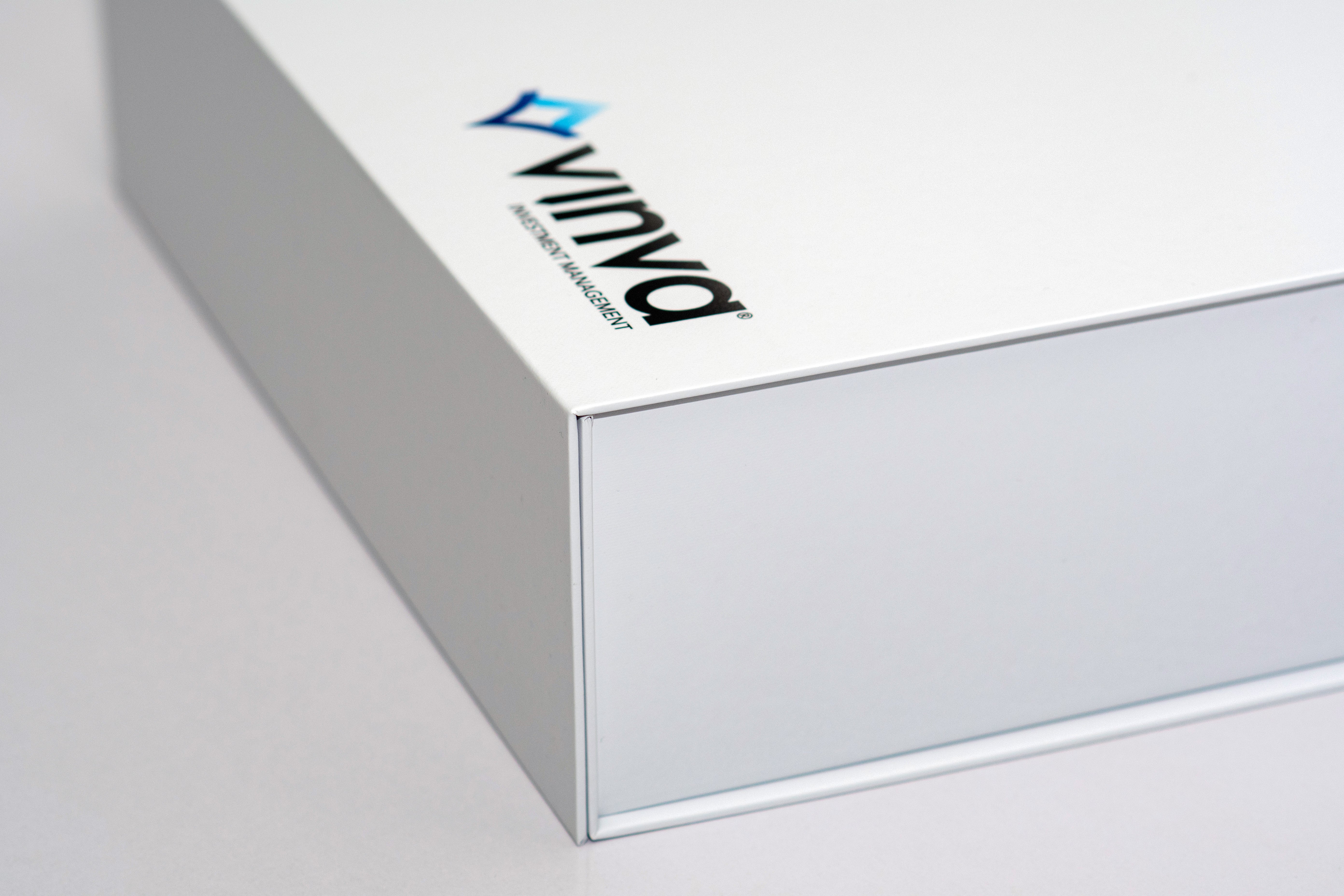 Hamilton Case Box 1 - Matt White Emboss Magnetic Closure Custom Print