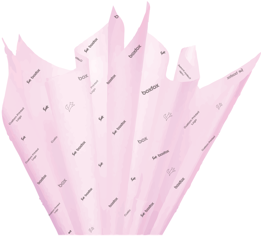 Custom Branded Tissue Paper 500 x 750mm 17gsm - Baby Pink ( 480 Sheets )