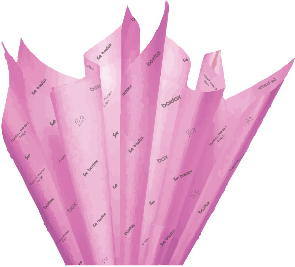 Custom Branded Tissue Paper 500 x 750mm 17gsm - Hot Pink ( 480 Sheets )