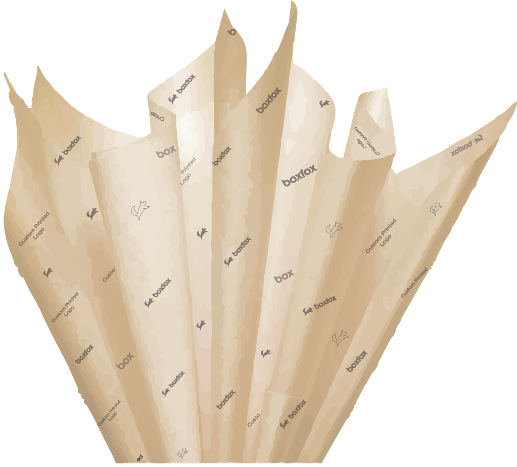 Custom Branded Tissue Paper 500 x 750mm 17gsm - Kraft ( 480 Sheets )