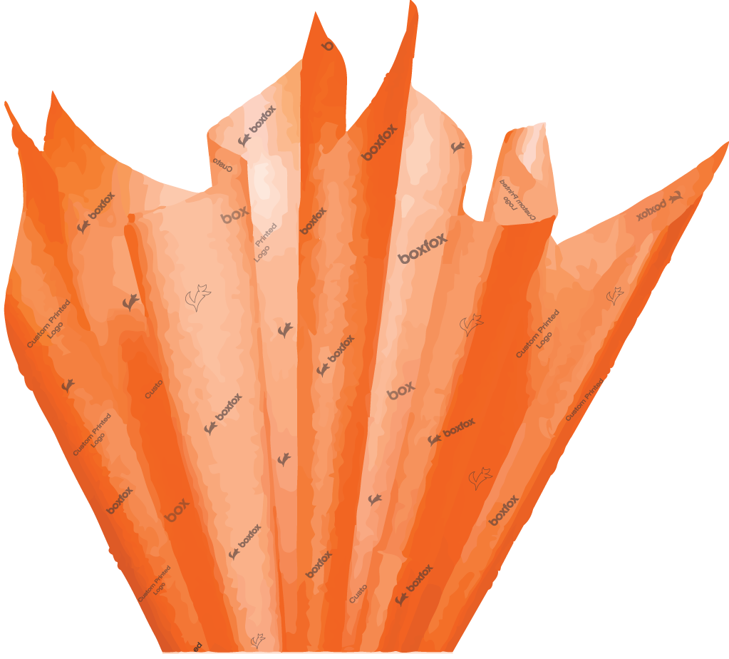 Custom Branded Tissue Paper 500 x 750mm 17gsm - Orange (480 Sheets )