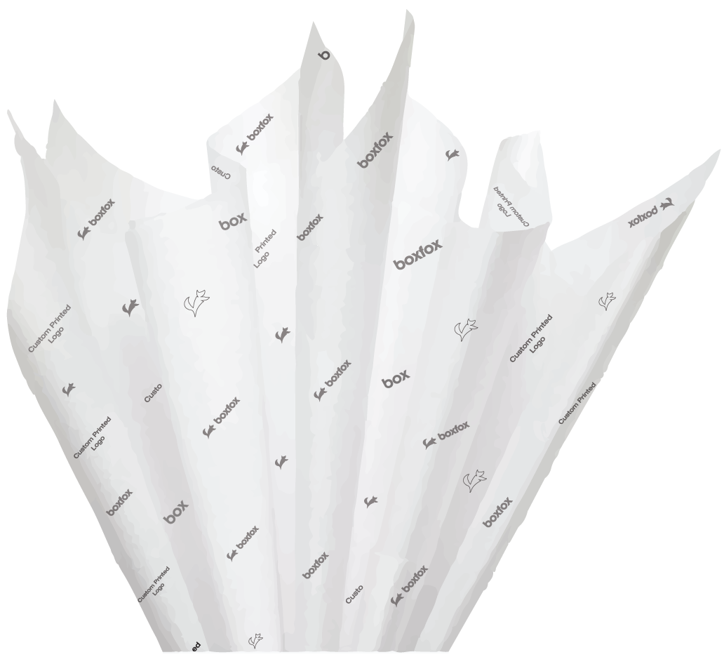 Custom Branded Tissue Paper 500 x 750mm 17gsm -White (480 Sheets )